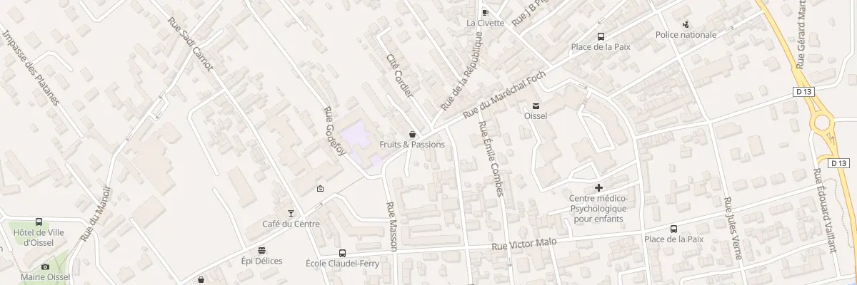 Plan du 2B Rue du Mal Foch à Oissel-sur-Seine