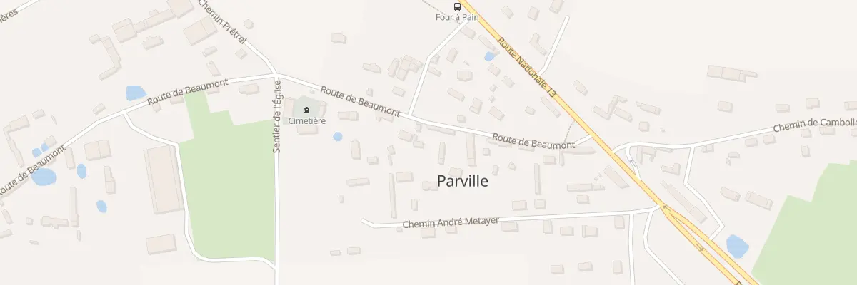 Plan du 13 Rte de Beaumont à Parville