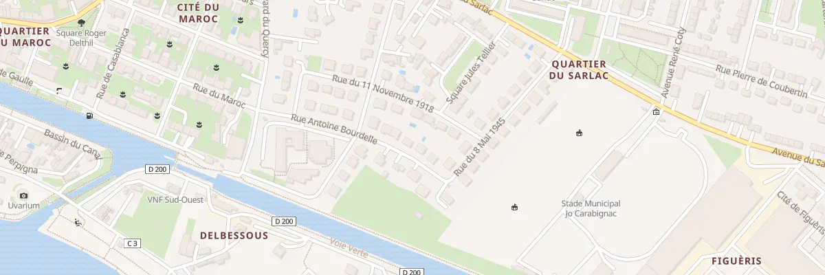 Plan du 15 Rue Antoine Bourdelle à Moissac