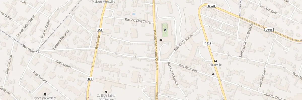 Plan du 83 Rue du Champ des Oiseaux à Rouen