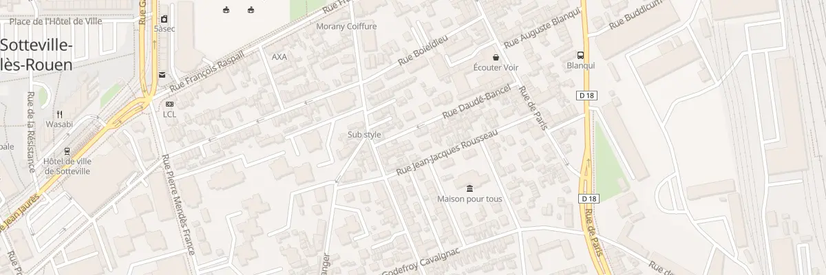 Plan du 21 Rue Daudé Bancel à Sotteville-lès-Rouen