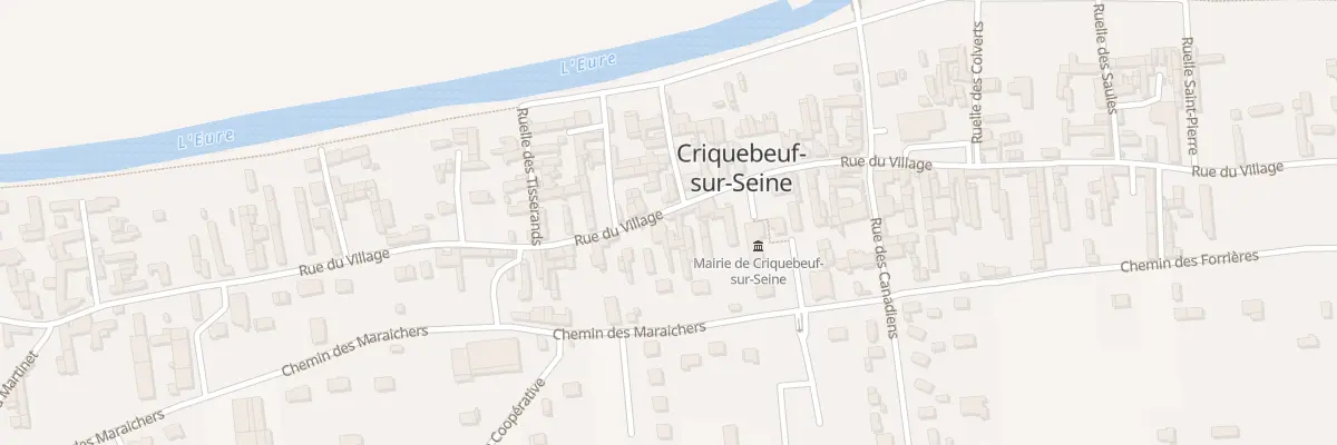 Plan du 881 Rue du Village à Criquebeuf-sur-Seine