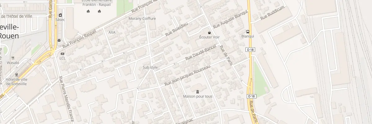 Plan du 15 Rue Daudé Bancel à Sotteville-lès-Rouen
