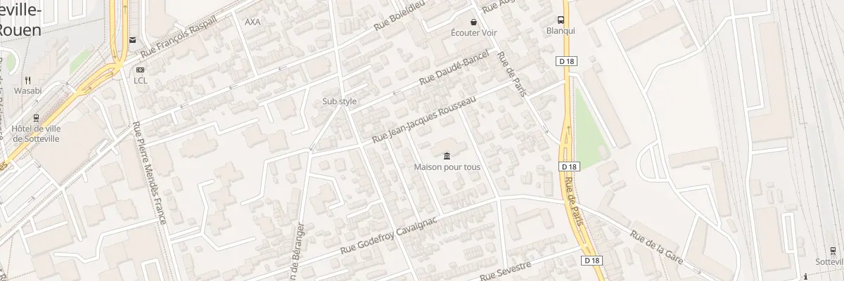 Plan du 19 Rue Jean - Jacques Rousseau à Sotteville-lès-Rouen