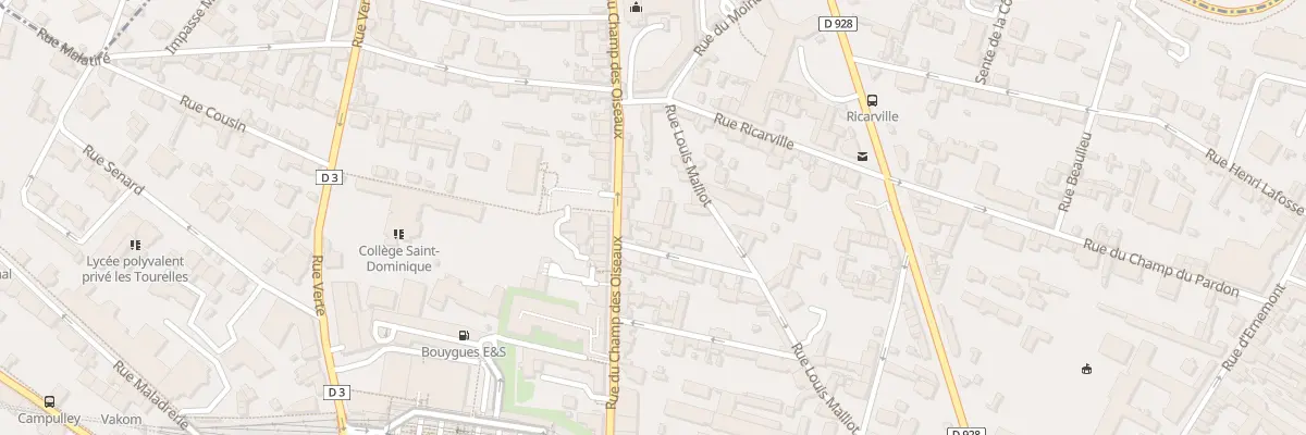 Plan du 80 Rue du Champ des Oiseaux à Rouen