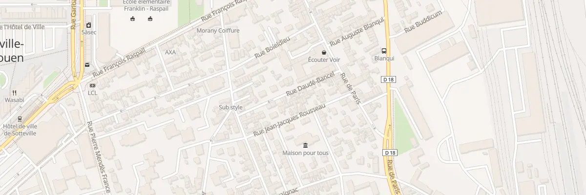 Plan du 13 Rue Daudé Bancel à Sotteville-lès-Rouen