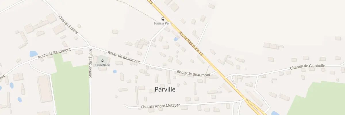 Plan du 8 Rte de Beaumont à Parville