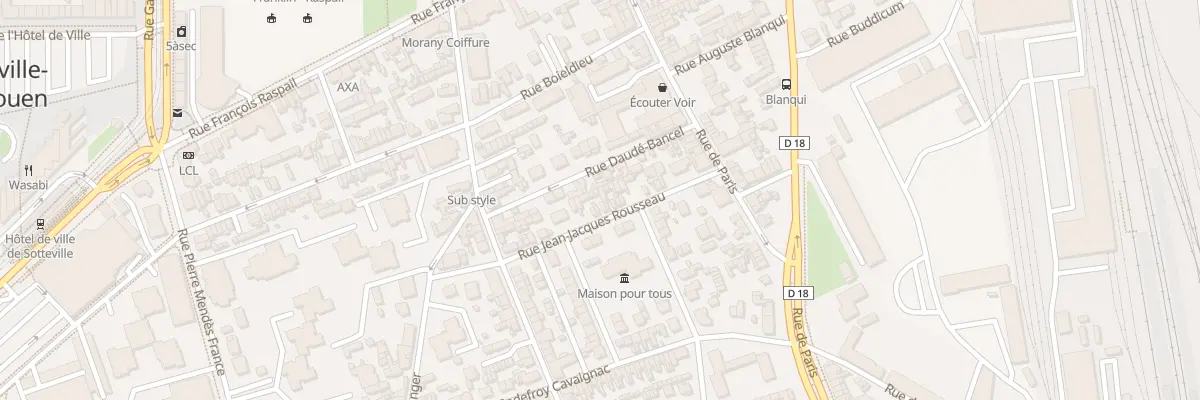 Plan du 28 Rue Jean - Jacques Rousseau à Sotteville-lès-Rouen