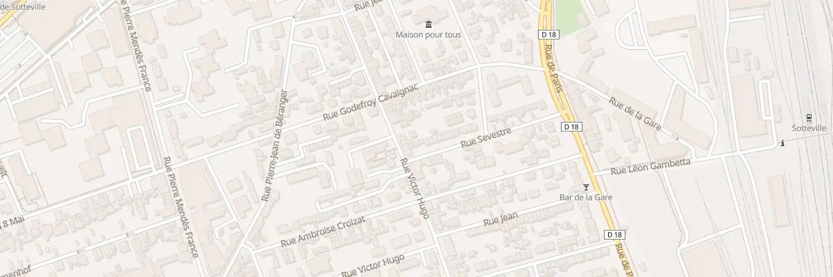 Plan du 305 Rue Victor Hugo à Sotteville-lès-Rouen