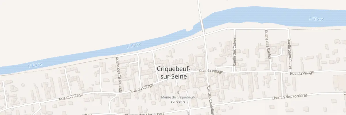 Plan du 808 Rue du Village à Criquebeuf-sur-Seine