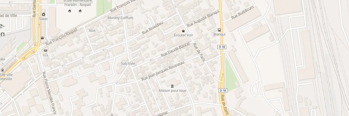 Plan du 16 Rue Jean - Jacques Rousseau à Sotteville-lès-Rouen