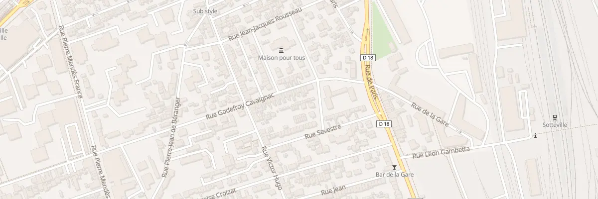Plan du 45 Rue Godefroy Cavaignac à Sotteville-lès-Rouen