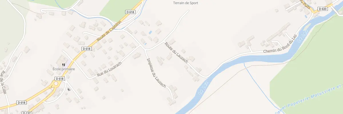 Plan du 4 Rte du Lauzech à Moulis