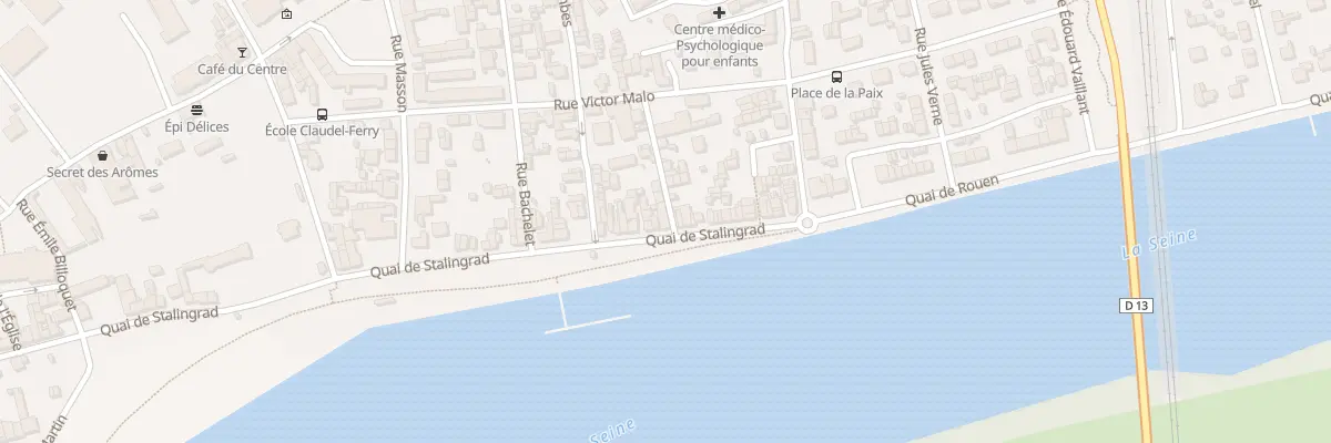 Plan du 93 Quai de Stalingrad à Oissel-sur-Seine
