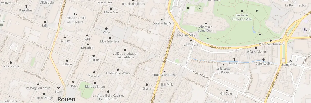 Plan du 10 Rue de la Chaine à Rouen