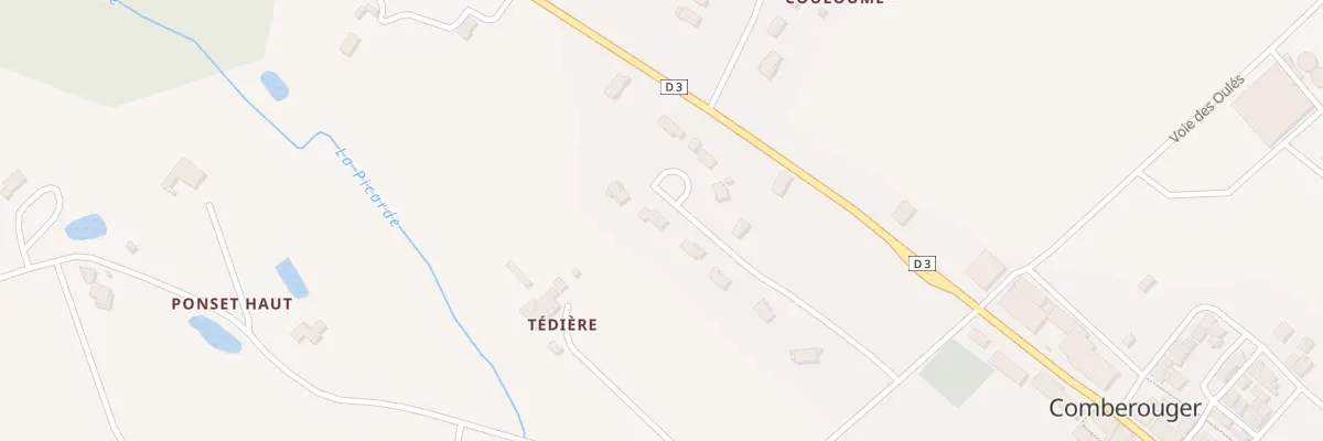 Plan du 5134 Tediere à Comberouger