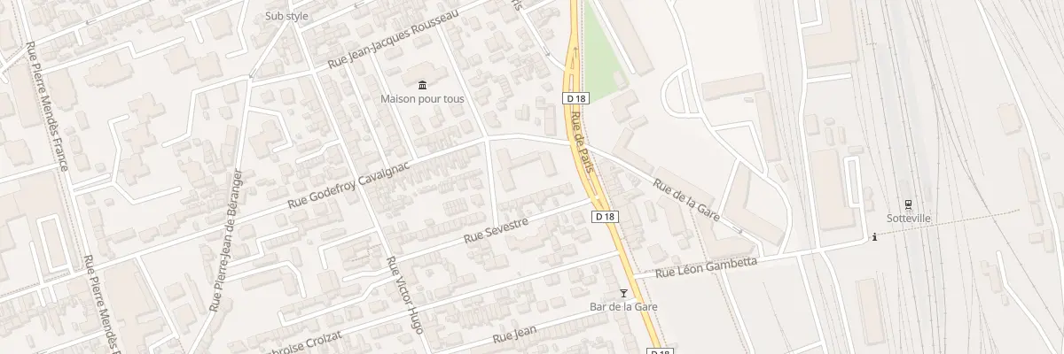 Plan du 1 Rue Godefroy Cavaignac à Sotteville-lès-Rouen