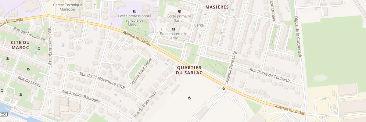 Plan du 20 Av du Docteur Rouanet à Moissac