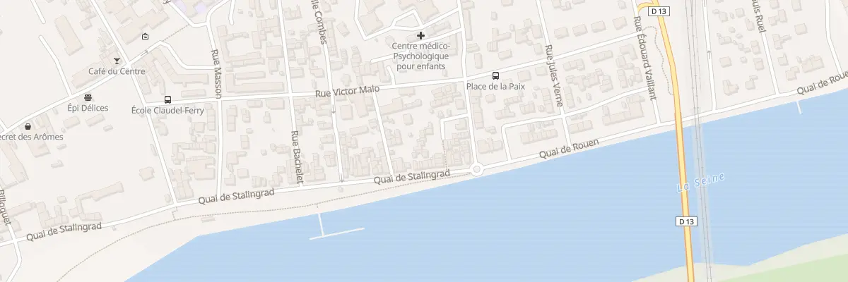 Plan du 129 Quai de Stalingrad à Oissel-sur-Seine