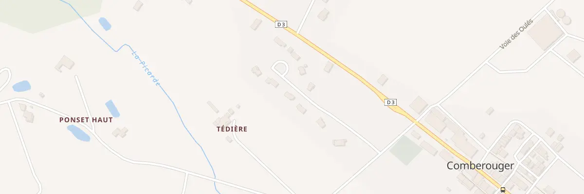 Plan du 5140 Tediere à Comberouger