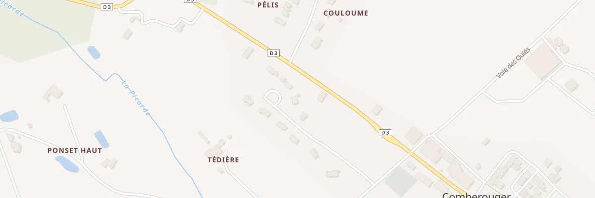Plan du 5135 Tediere à Comberouger
