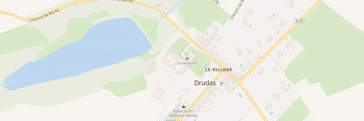 Plan du 9000 Le Village à Drudas
