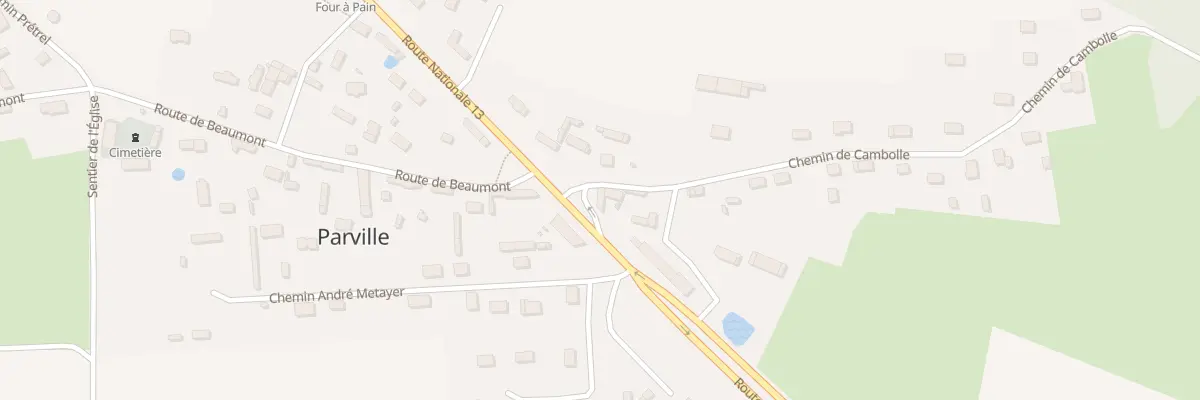 Plan du 12 Rte Nationale 13 à Parville