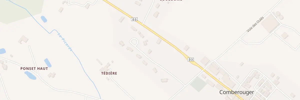 Plan du 5148 Tediere à Comberouger
