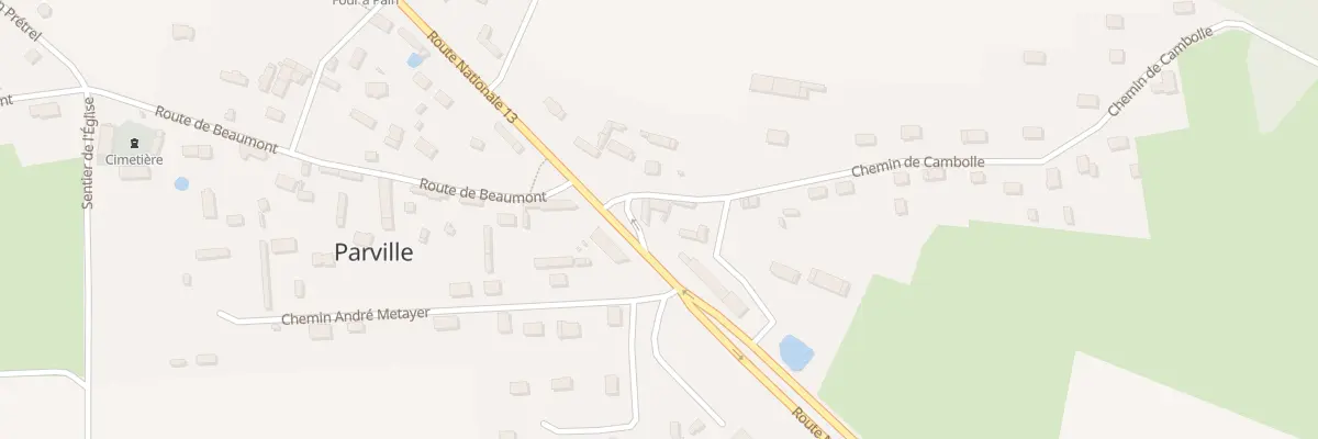 Plan du 10 Rte Nationale 13 à Parville