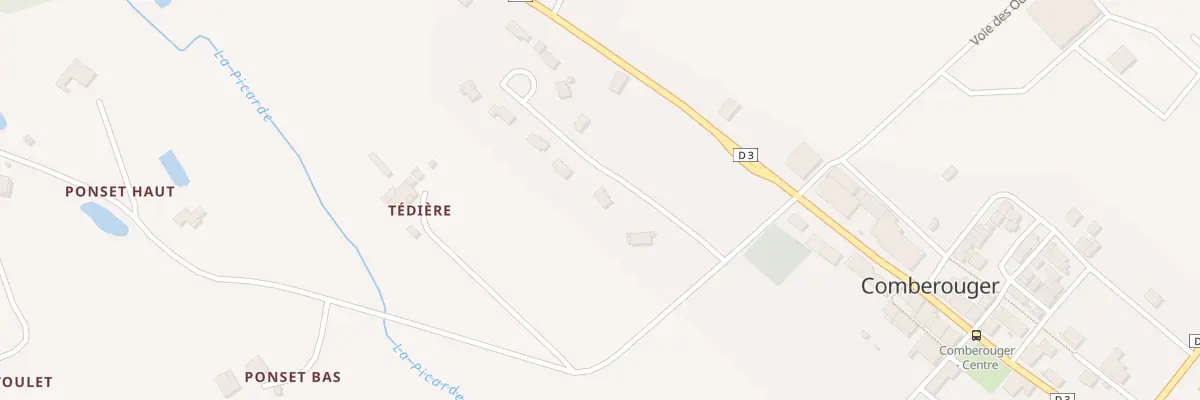 Plan du 5133 Tediere à Comberouger