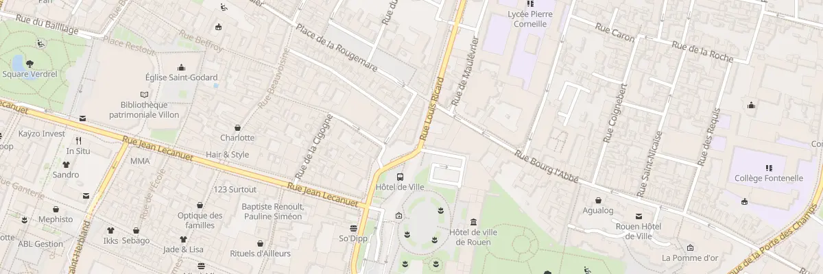 Plan du 3 Rue Louis Ricard à Rouen
