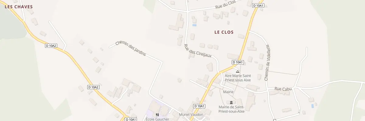 Plan du 1 Rue des Cireijaux à Saint-Priest-sous-Aixe