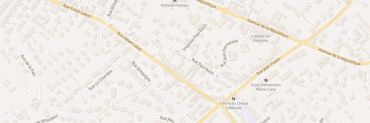 Plan du 16 Rue Paul Bazin à Dieppe