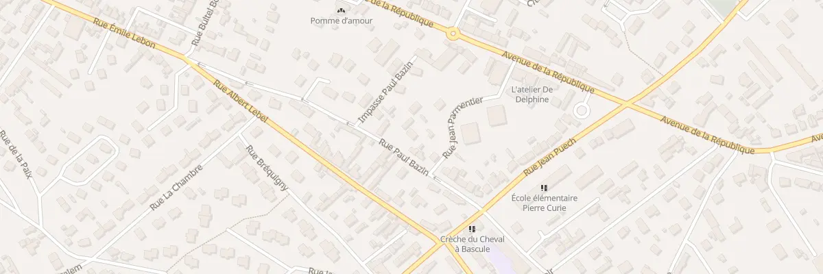 Plan du 21 Rue Paul Bazin à Dieppe