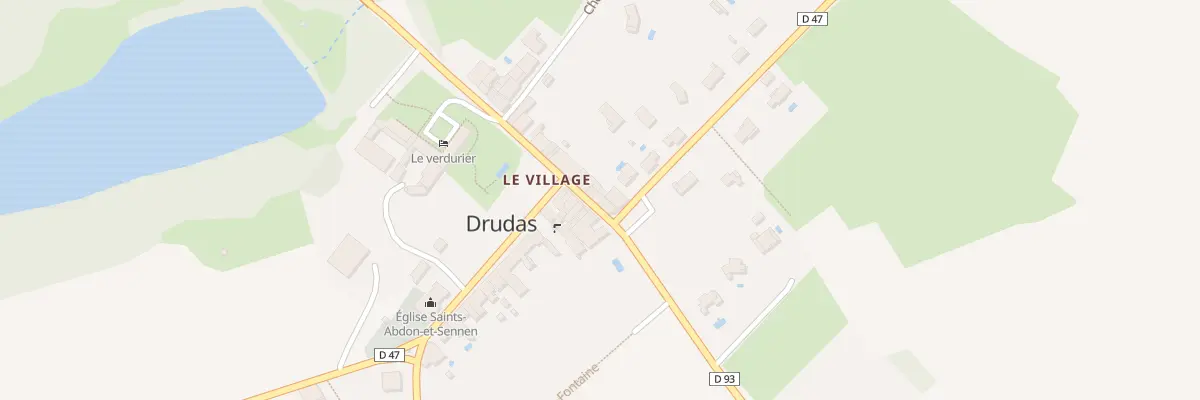 Plan du 14 Le Village à Drudas