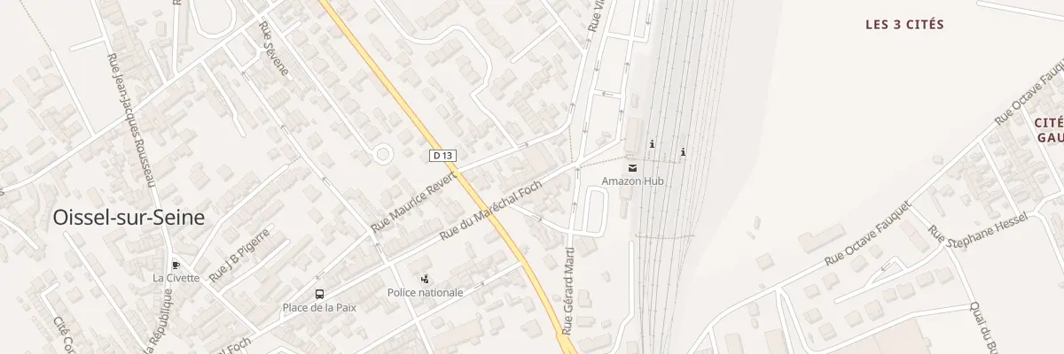 Plan du 63 Rue du Mal Foch à Oissel-sur-Seine