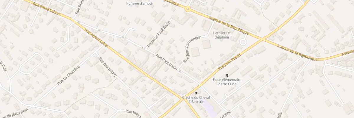 Plan du 25 Rue Paul Bazin à Dieppe