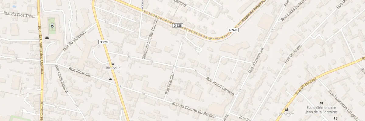 Plan du 14 Rue Henri Lafosse à Rouen