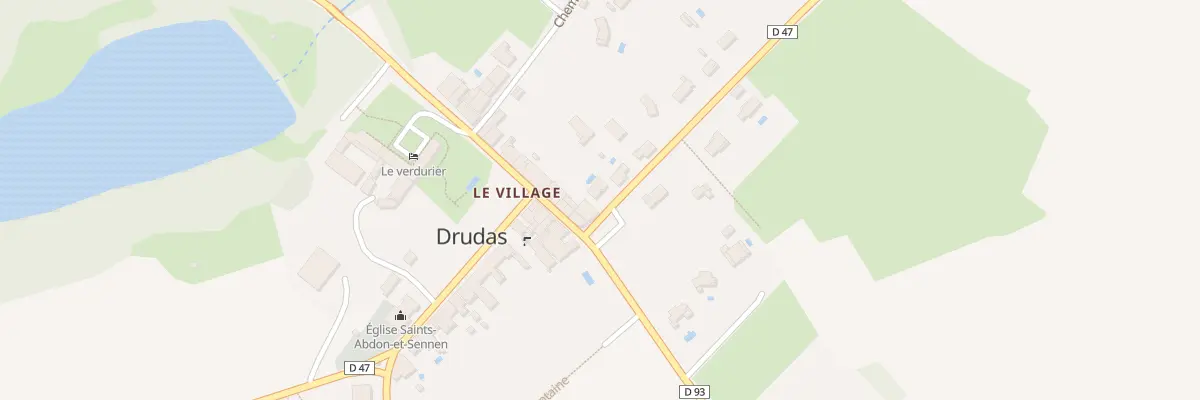 Plan du Village à Drudas