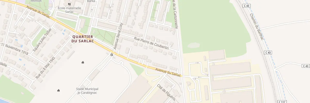 Plan du 10 Rue Pierre de Coubertin à Moissac