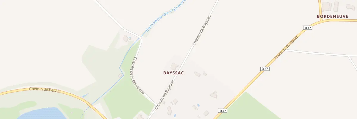 Plan du 34 Bayssac à Drudas