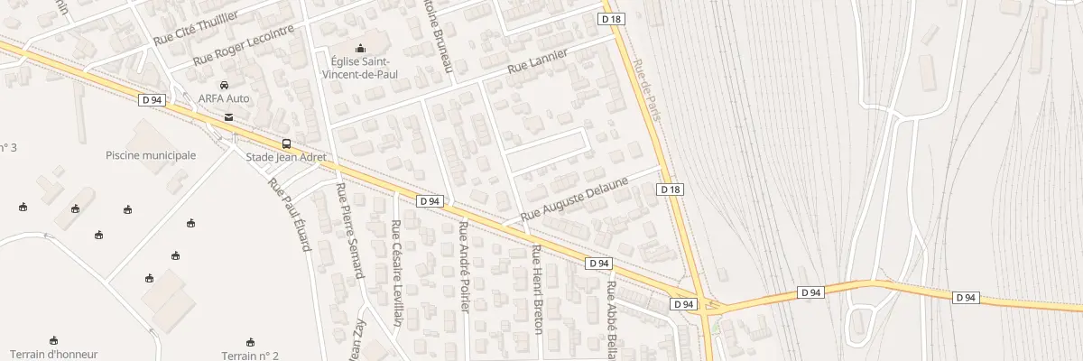 Plan du 18 Rue Auguste Delaune à Sotteville-lès-Rouen