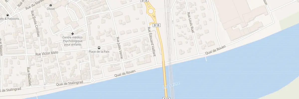 Plan du 1 Rue Edouard Vaillant à Oissel-sur-Seine