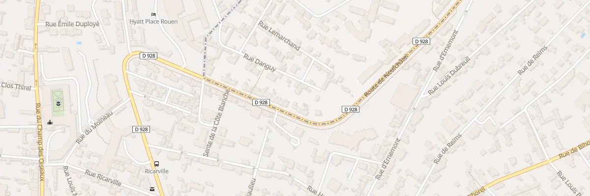 Plan du 821 Rte de Neufchâtel à Bois-Guillaume