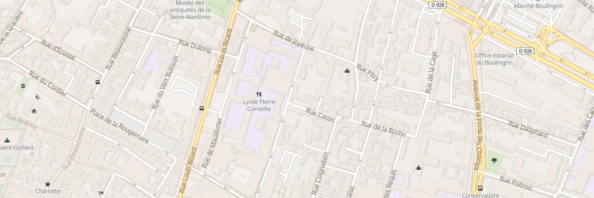 Plan du 16 Rue Caron à Rouen