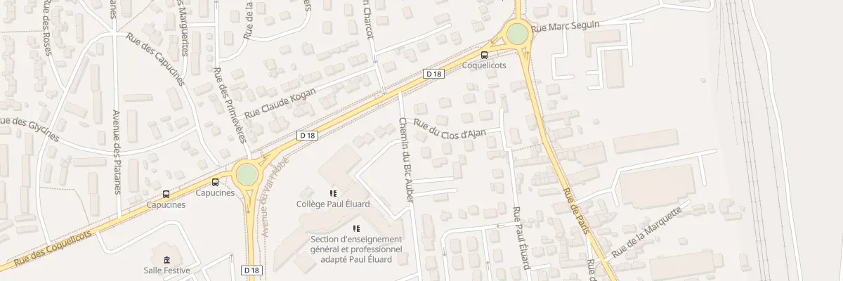Plan du 2 Rue du Clos Dajan à Saint-Étienne-du-Rouvray