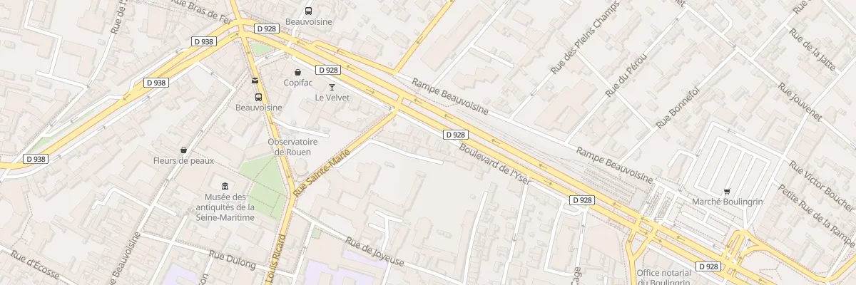 Plan du 83 Bd de l’Yser à Rouen