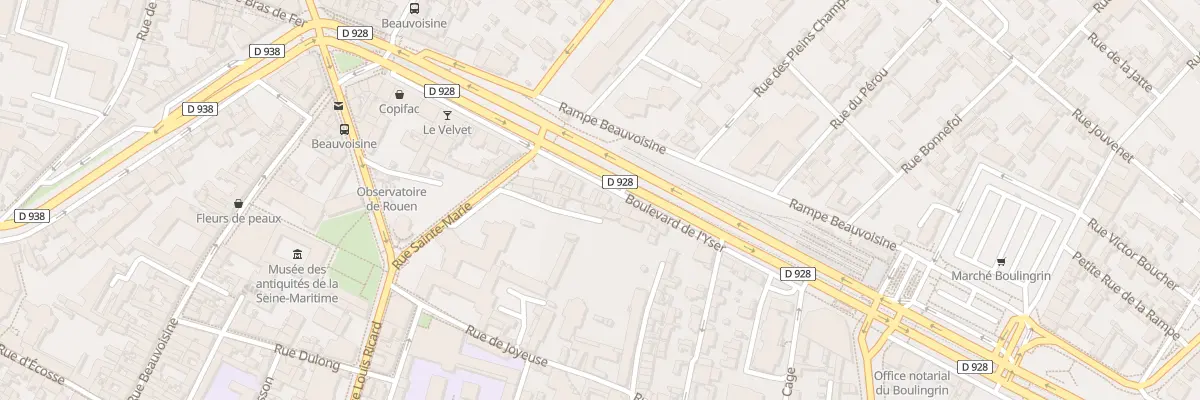 Plan du 79 Bd de l’Yser à Rouen