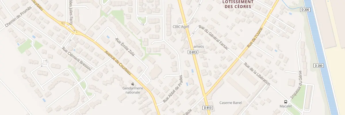 Plan du 50 Rue Abbé de Prades à Castelsarrasin