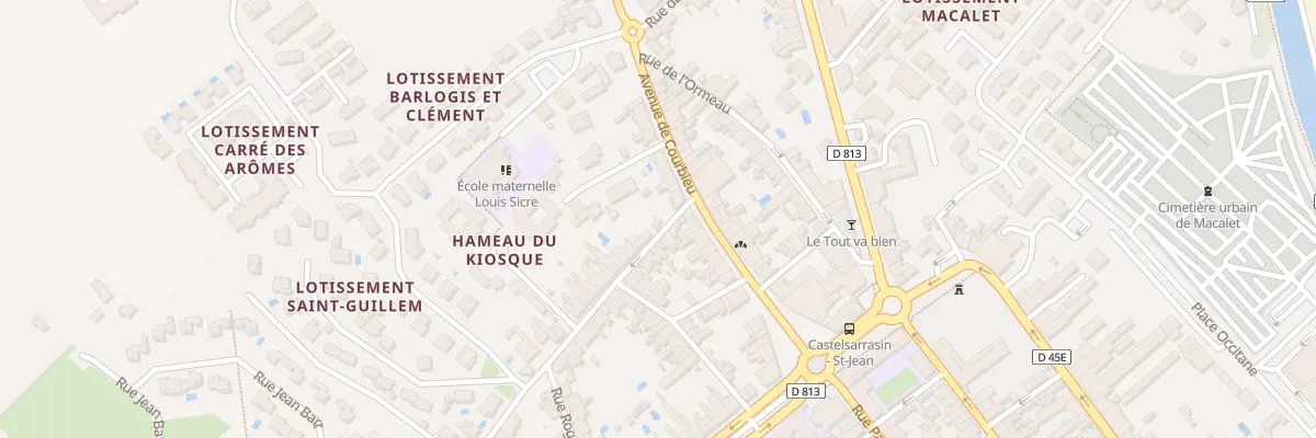 Plan du 19 Av de Courbieu à Castelsarrasin